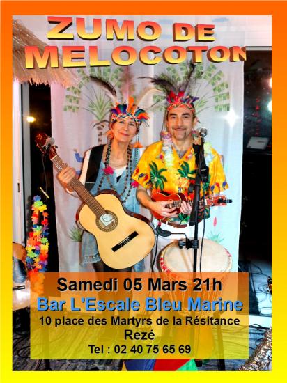 Affiche escale bleu marine reze
